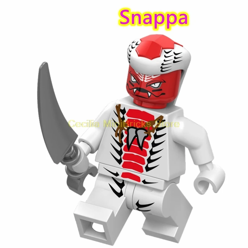 Snappa Ниндзя ня, Kai Lloyd Master Wu, милый мультяшный аниме, детские строительные блоки, кубики, Ninjagoed, игрушки ниндзя для детей - Цвет: Snappa