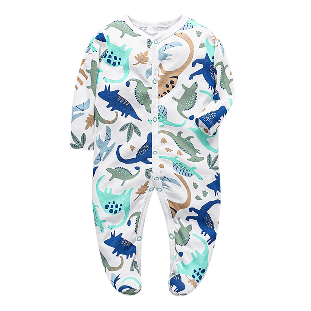 

Newborn Rompers Autumn Winter Boys Long Sleeve Cotton Dinosaur Pajama Infant Jumpsuit New Born Outfit Costume Baby Clothes