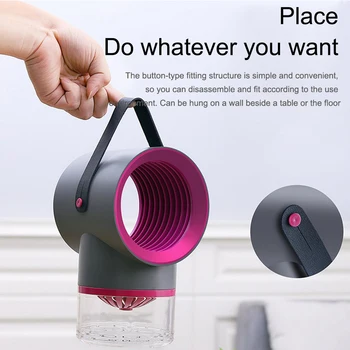 

Mosquito Lamp Chemical-free Silent UV Lamp With Fan Timer Dark Gray White Mosquito Killer Usb Interface