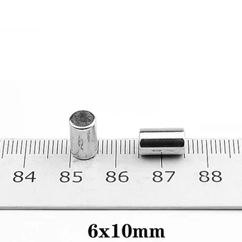 

10~500PCS 6x10 mm Search Minor strong Magnet Diameter 6mm x 10mm Bulk Small Round Magnet 6x10mm Neodymium Magnet Disc 6*10 mm