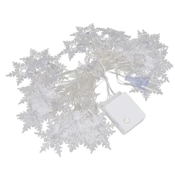 

home party kerstverlichting 40LED Plug-In Snowflake‑Shaped String Lights for Outdoor Christmas Patio Garden Party Decor EU