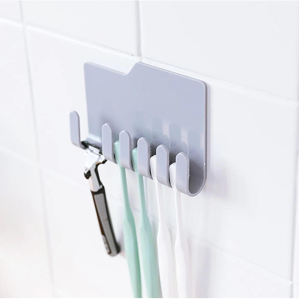 Аксессуары для ванной комнаты, скандинавский простой держатель для зубных щеток, настенный органайзер для зубной щетки, настенный держатель для крючка