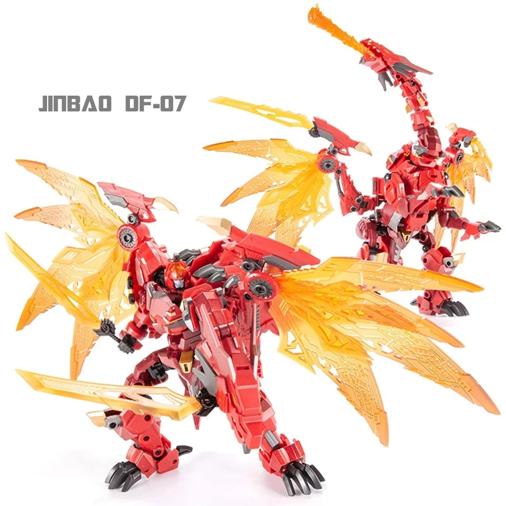 

JinBao Transformation Flame Dragon DF07 DF-07 Red dragon Optimal Mega BW Beast Wars Action Figure Robot Toys