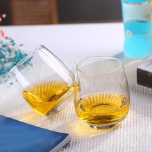 Round transparent big belly cup glass milkshake cup large capacity glass wine glass glassware glass beer mug glass Round