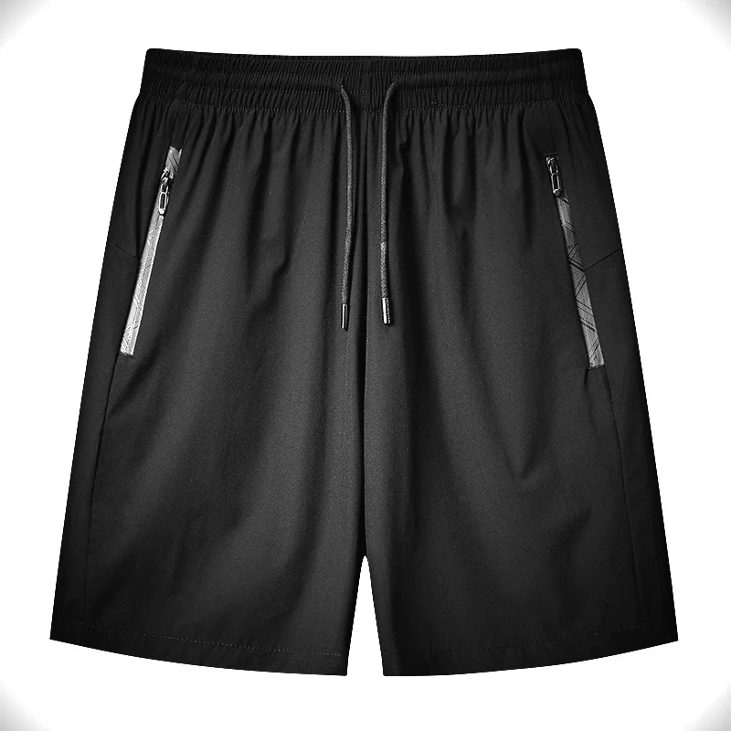 Gym Shorts Beach-Pants Ice-Silk Mens Summer Quick-Drying Jogging Casual Capris Large-Size