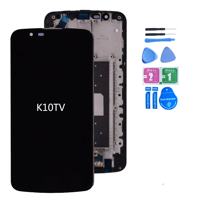 Оригинальный ЖК-дисплей для LG K10 TV K430 K410 с сенсорным дигитайзером в сборе рамкой