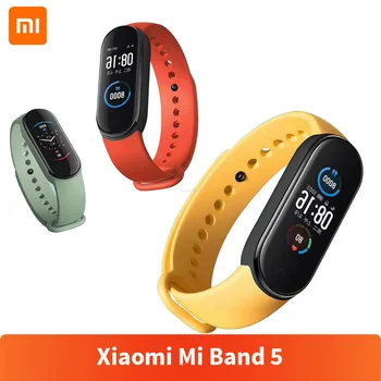 

Original Xiaomi Mi Band 5 Smart Bracelet AMOLED Screen Miband 5 Smartband Fitness Traker Bluetooth Sport Waterproof Smart Bands