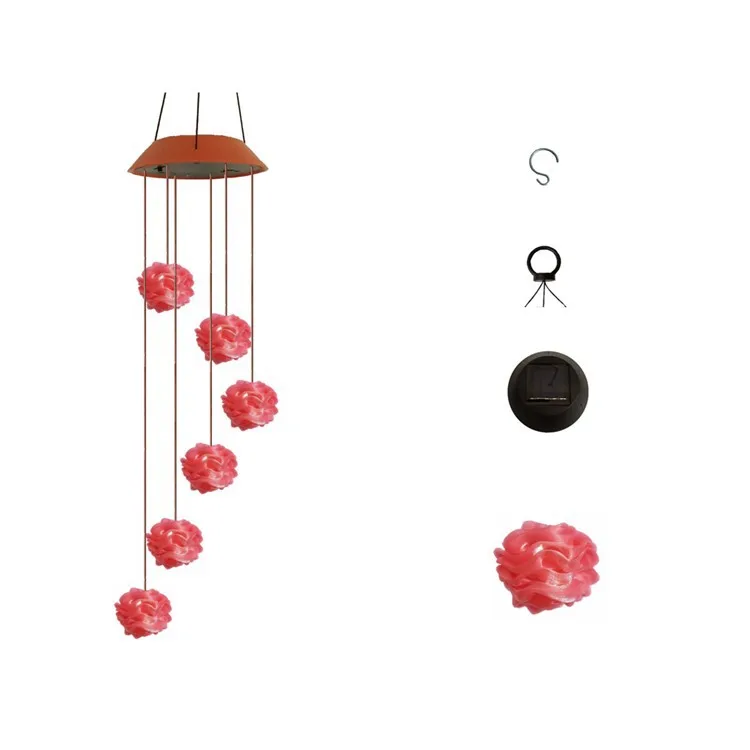 

Amazon Hot Selling Hot Sales Solar Colorful Color Changing Hummingbird Butterfly Crack Star Particle Sphere Imitation Flowers Wi