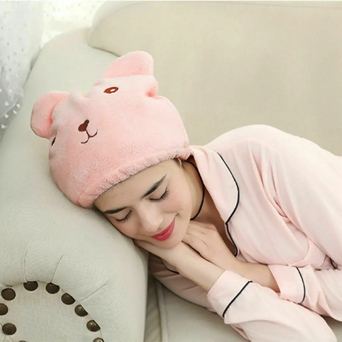 Милая шапочка для сушки кошачьей шерсти, полотенце из микрофибры, быстро высыхает волосы, шапка для душа, обернутое полотенце, шапочка для купания, аксессуары для ванной комнаты