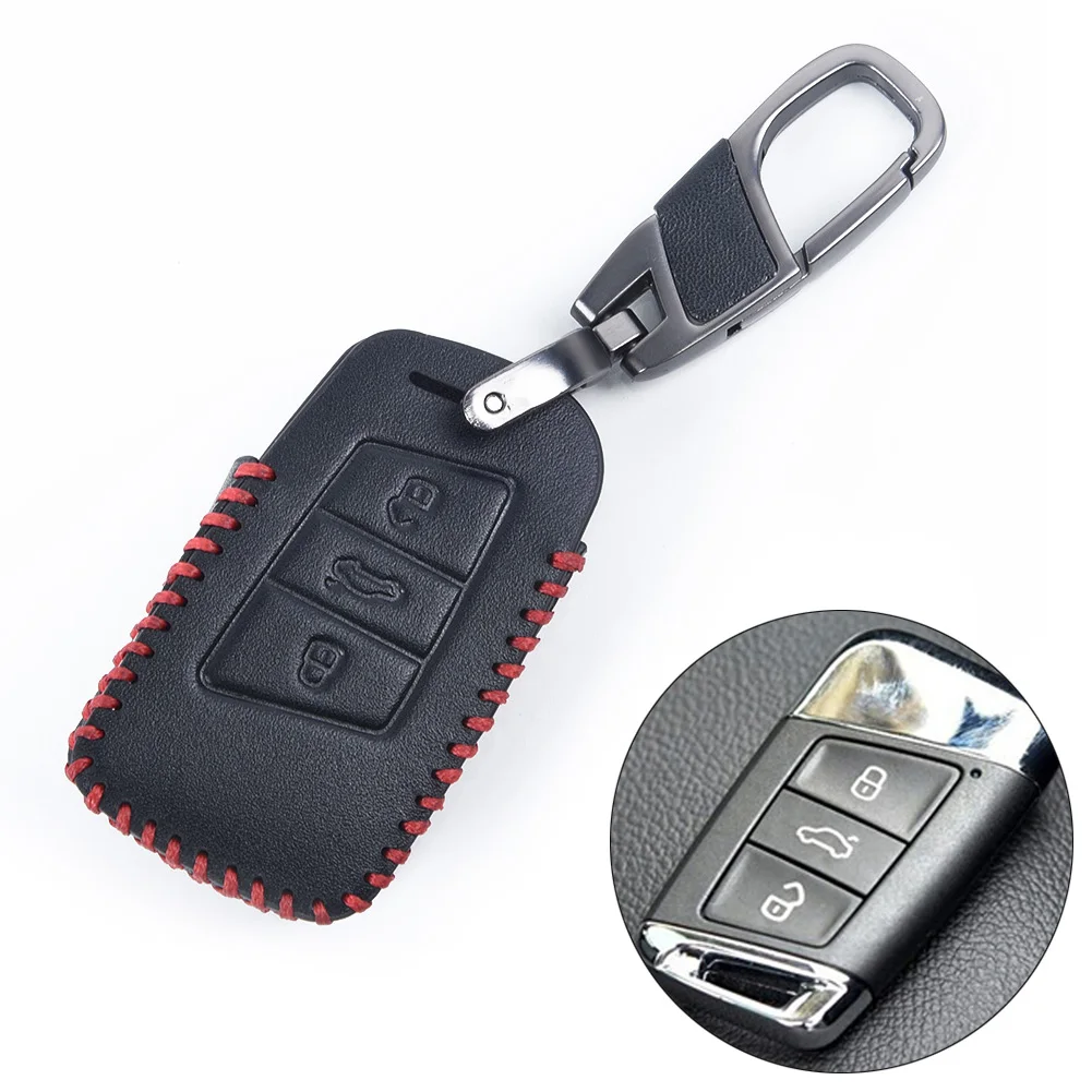 

Car Auto Black 3 Buttons Key Case Cover Fob Shell Keychain Supply For Tiguan MK2