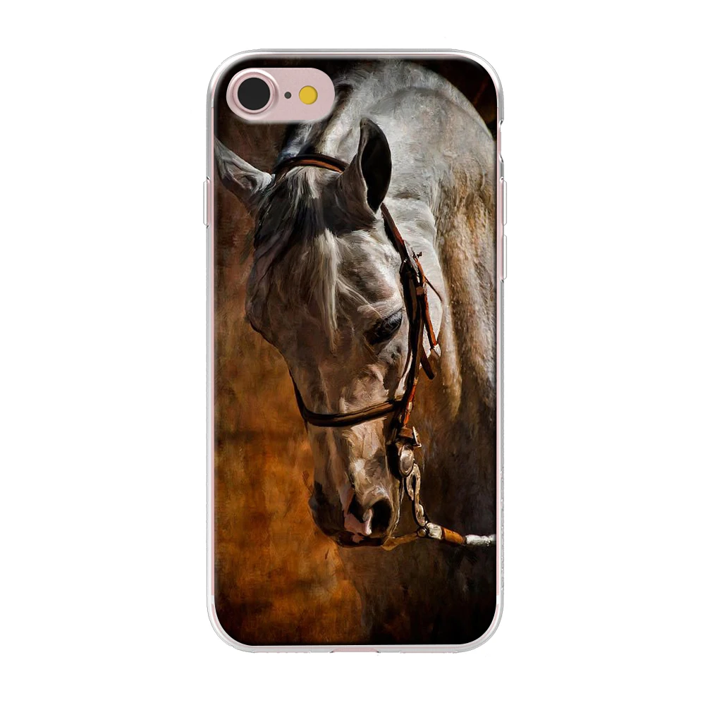 Чехол для телефона с лошади iphone 7 мобильного животным принтом Coque чехол iPhone 11 12 Ipad