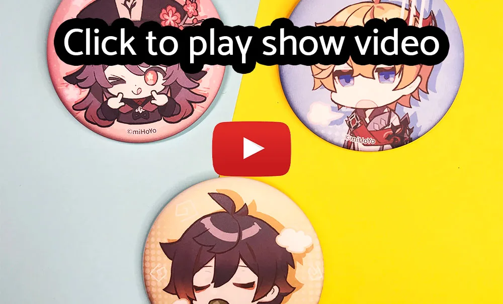 Genshin Impact Badge Chibi Brooch Kazuha Yoimiya Ayaka Xiao Zhongli Hutao Tartaglia Yanfei Ganyu Venti Albedo Pin Decor Gifts