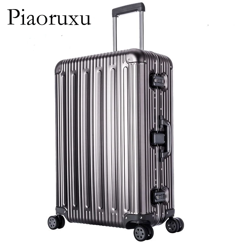 Полностью алюминиевый сплав, чемодан на колесиках, чемодан для путешествий, 20, для переноски, 25, 29, проверенный багаж