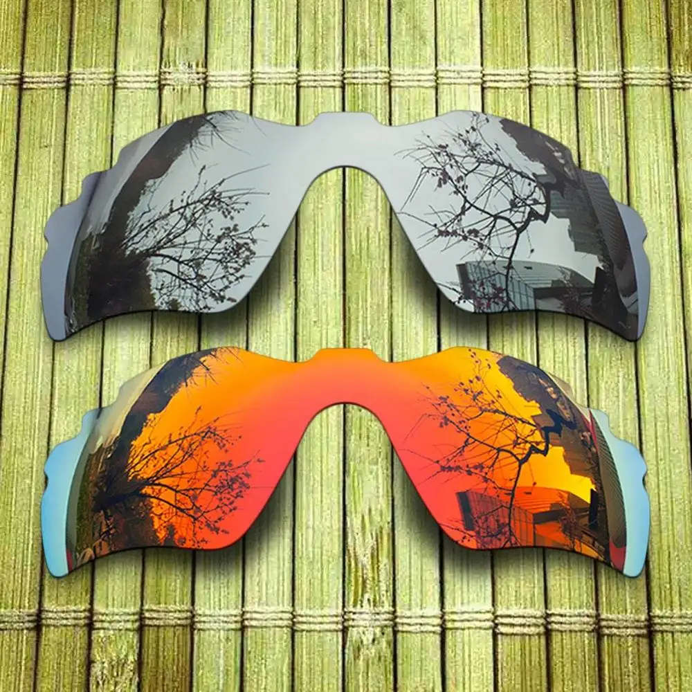 Поляризованные Сменные линзы для-солнцезащитные очки Oakley радар ПУТЬ солнцезащитные очки с отверстиями оправе со светло-настольная лампа из хрома и красный сочетают в себе варианты