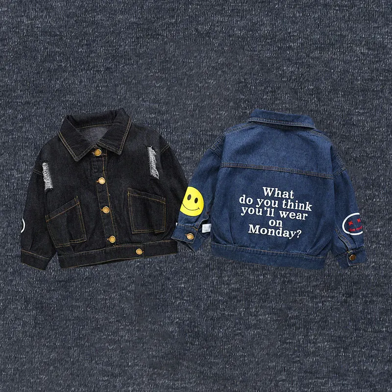 

Childrenswear Spring And Autumn Boys' Denim Jacket 2019 New Style Children Western Style KID'S Jacket Cowboy Clothing Fashion