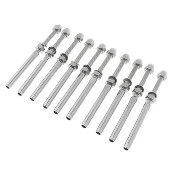 

10X Type 316 Stainless Steel Stud Hand Swage Cable Railing for 3/16” Cable