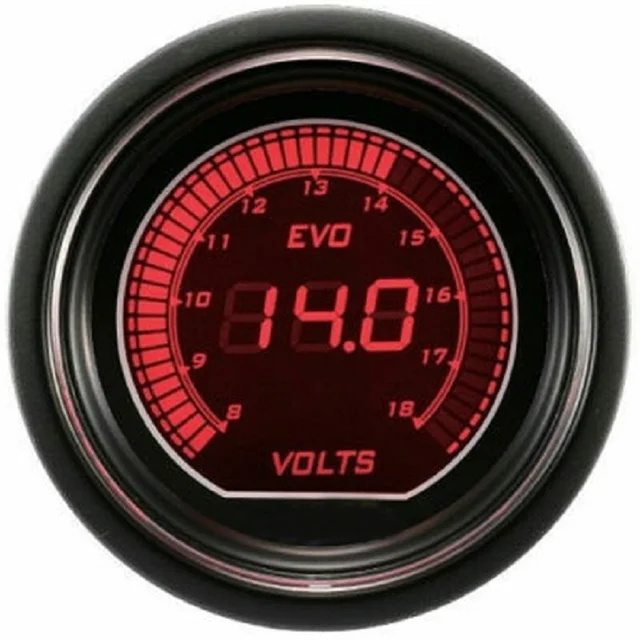 EWQK Klassisches Design 252mm Auto Digital Turbo Boost Gauge PSI BAR Water Temp ÖL Temp EGT Tachometer RPM Gauge Perfektes Accessoire Color : Adjust Holder 