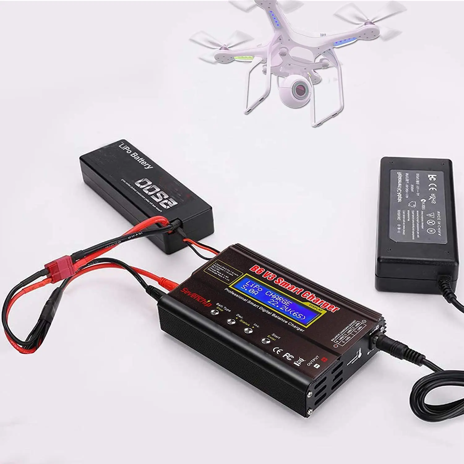 Battery Charger iMAX B6 V3 80W 6A Battery Charger LiHv Lipo NiMh Li-ion Ni-Cd Digital RC Charger Lipro Balance Discharger 15V 6A Adapter