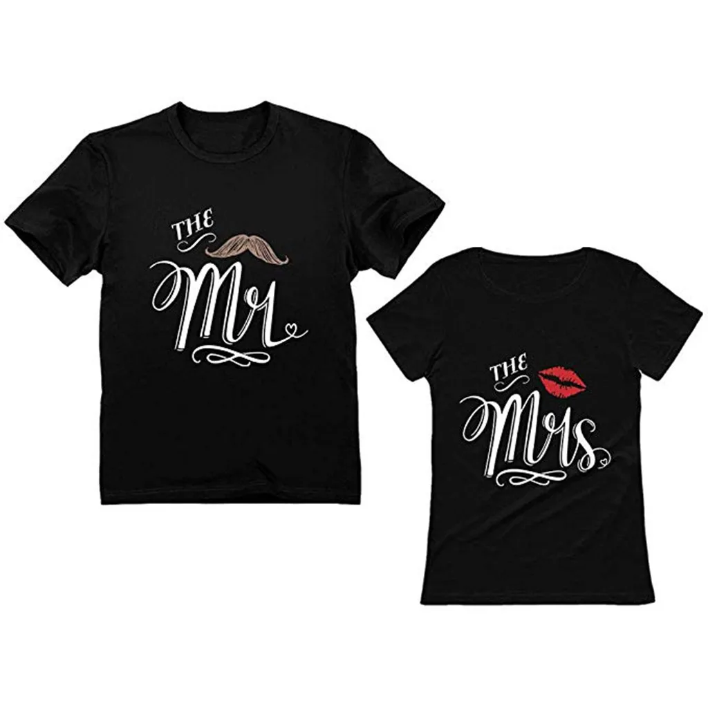 Fashion Casual Lovers Letter Printed T shirt Short Sleeve Top Fashion Comfortable Durable Slim T shirt 1 Fashion Casual Lovers Letter Printed T shirt Short Sleeve Top Fashion Comfortable Durable Slim T shirt 2