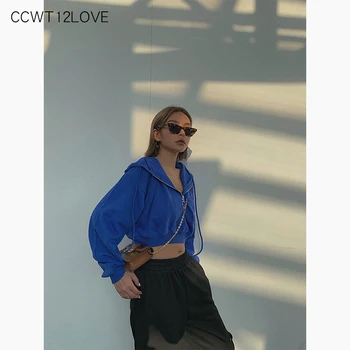 

Hoodies Women 2019 Long Sleeve Hooded Sweatshirt Crop Top Hoodie Tracksuit Sweat Coat Hoody Ladies Cotton Casual Sportwear