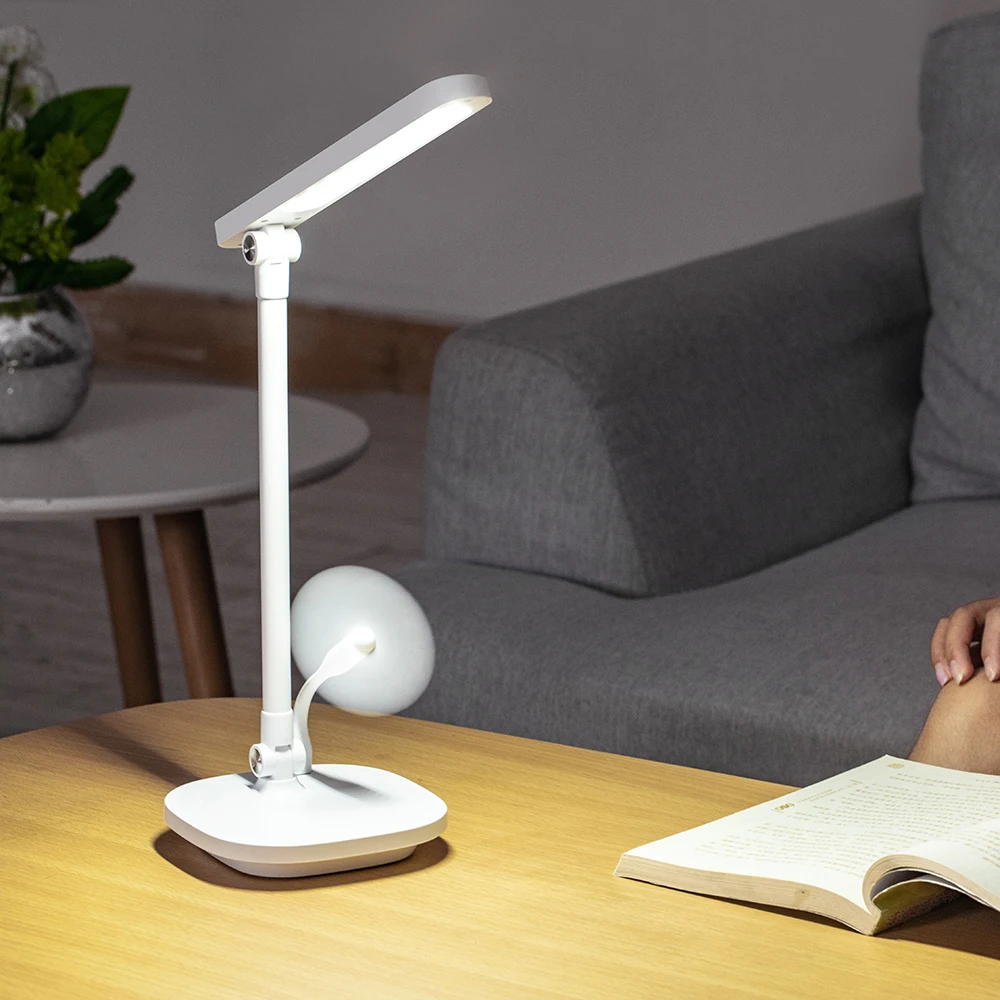  0-100% Touch Dimmable Led Desk Lamp USB Rechargeable Adjustment for Children Kids Reading Study Bed
