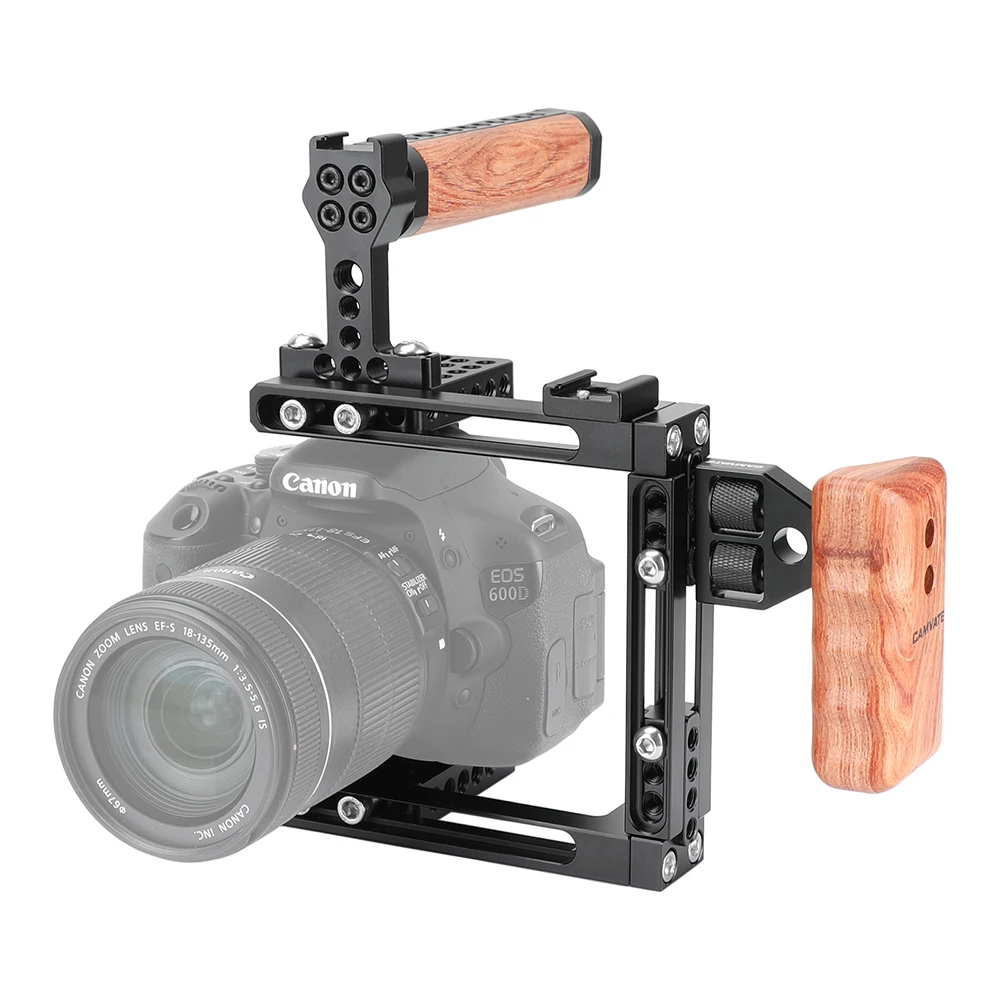 Impianto Di Perforazione Della Gabbia Della Fotocamera Camvate Per Canon 70D/80D/90D/5D Mark Ii/5D Mark Iii/5D Mark Iv/ Nikon D7100/D7200/D300S/A58/A9