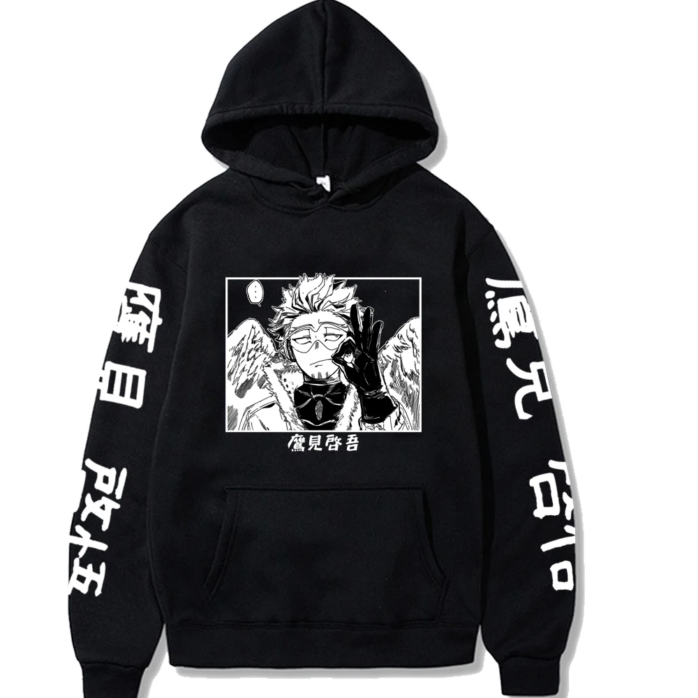 

2021 Harajuku My Hero Academia Unisex Hoodies Japanese Anime Hawks Printed Men's Hoodie Streetwear Casual Sweatshirts