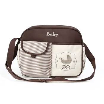 

New Embroidered Waterproof Diaper Bag Large Capacity Handbag Messenger Travel Baby Bag Multifunctional Baby Stroller Bags