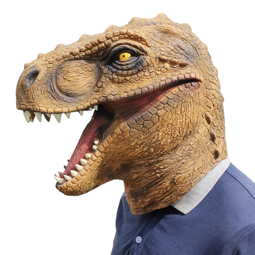 Карнавальная маска в виде животного тираннозавра; костюм на Хэллоуин; Вечерние Маски; реквизит; голова динозавра Юрского периода; одежда для дня рождения