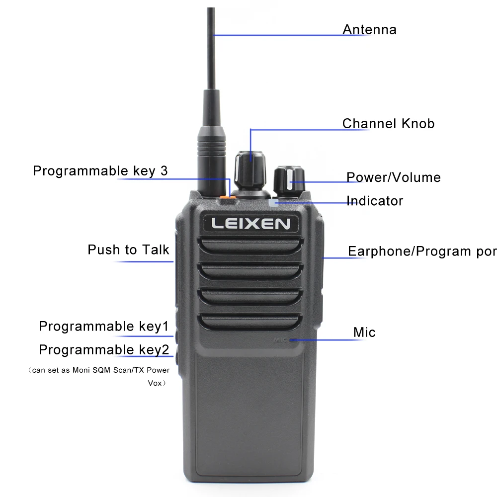 Дальний двухсторонний радиоприемник LEIXEN NOTE высокой мощности 25 Вт камуфляж UHF 400-480 МГц 4000 мАч радиоприемник