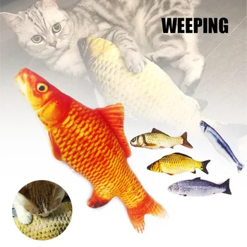 

3D Fish Plush Cat Pet Toy Pet Gifts Fish Catnip Toys Stuffed Pillow Doll Simulation Fish Playing Toy For Pet Cat 20/30/40cm