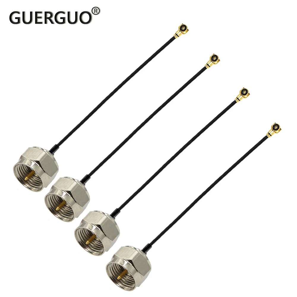 5PCS RF 1.13/0.81mm F to IPX Cable F Male to uFL/u.FL/IPX/IPEX-1 Female Jack  RF Coaxial Pigtail 3G Antenna Extension Coax Cable