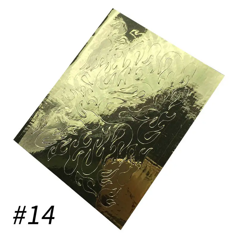 Newest Nail Art Stickers Flame Reflections Tape Adhesive Foils Stickers Nail Art Decoration