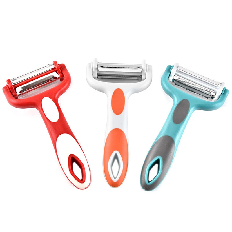 

Julienne Peeler Stainless Steel Cutter Slicer with Cleaning Brush Pro for Carrot Potato Vegetable Fruit Kitchen Gadget