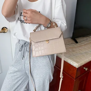 

Quality Pu Leather Crossbody Bags For Women 2020 Small Stone Pattern Women Flap Bag Lady Shoulder Messenger Bag Handbags Sac