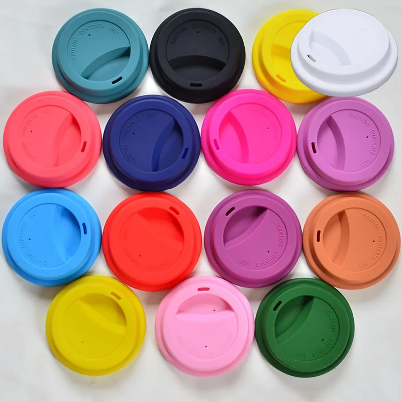 

13 Colors Silicone Drinking Cup Lid Heat Resistant Anti-Dust Mug Cover Tea Coffee Cup Seals Kitchen Accessories Approx. 9Cm