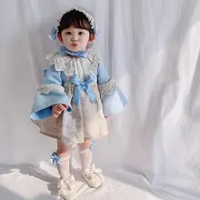 Осеннее испанское платье лолиты для девочек, кружевное платье принцессы с длинными рукавами, платье Modis, детская одежда, платье, Vestidos Y2165
