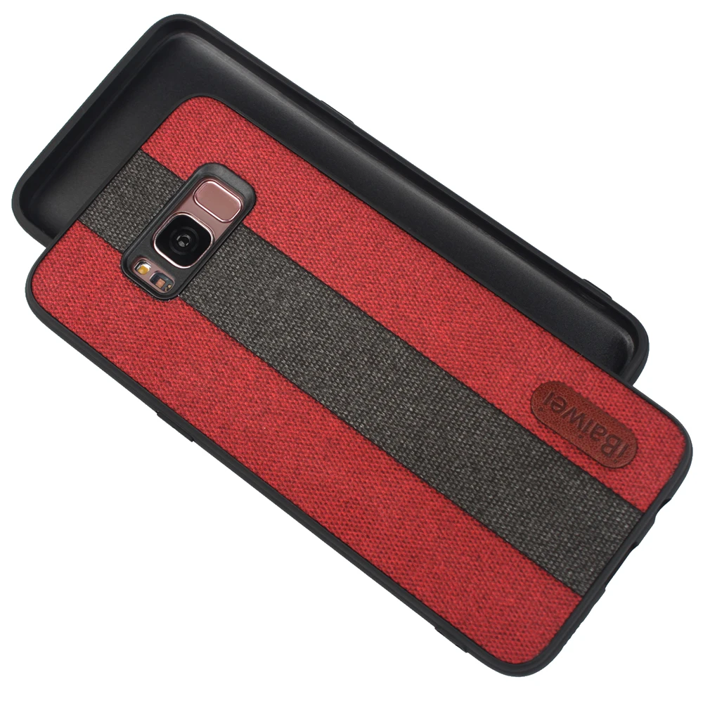 

For Samsung Calaxy S8 Phone Case Silicone TPU business Fabric Ultrathin Shockproof Calaxy S8 Back Cover Protective Coque Shell