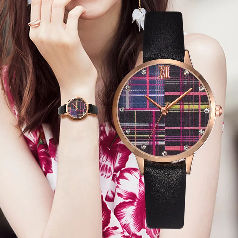 

Wholesale Watch Women Quartz Fashion Trend Colorful Dial Clock For Girls Creative New 2019 Personality Relogio Feminino Romantic