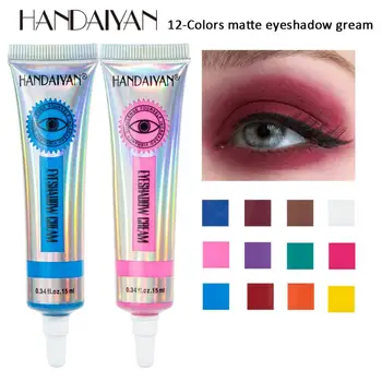 

HANDAIYAN 12 Colors Matte Color Eyeshadow Lasting Not Easy To Fade Eye Shadow Milk Multi-function Eye Shadow Makeup Beauty TSLM1
