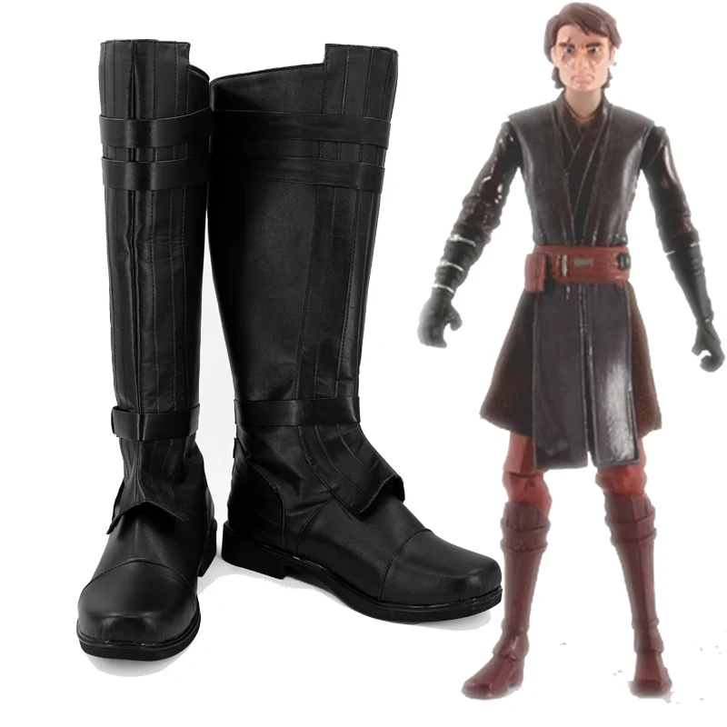 Anakin Skywalker Звездные войны; последний рыцарь-джедай; Скайуокер; обувь для костюмированной вечеринки для взрослых; реквизит для костюма на Хэллоуин; Obi Wan Anakin; мужские длинные ботинки; обувь - Цвет: Anakin Skywalker