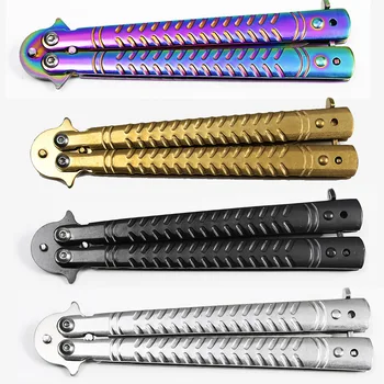 

Butterfly IN Knife Tactical Flipping Fanning Tools, Dull Blade Training Tools For Outdoor Drop Ship