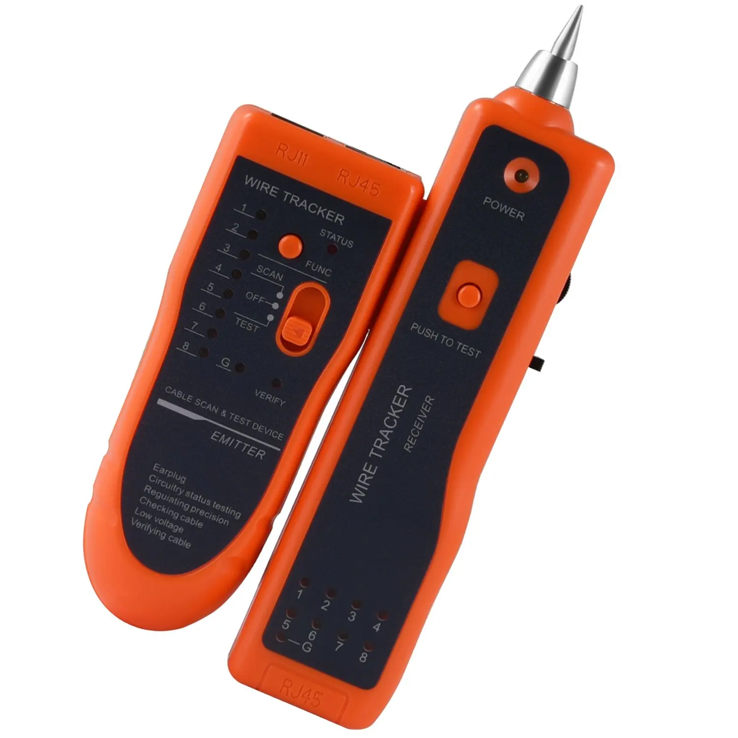 Тестер сетевого кабеля Ethernet комплект RJ11 RJ45 CAT5/5e CAT6 LAN проводной трекер