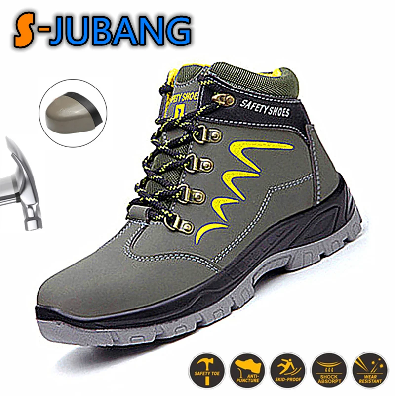 synthetic leather work boots