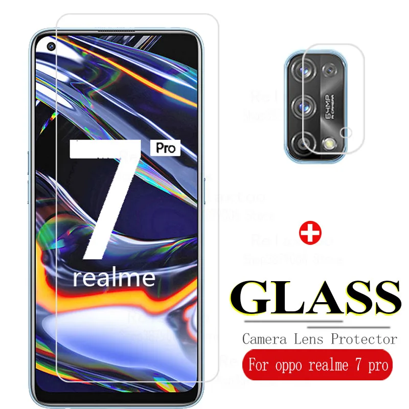 Vidro temperado para oppo realme 7 pro protetor de tela em realmi 7pro real me 7pro câmera lente de vidro filme proteção realme7pro