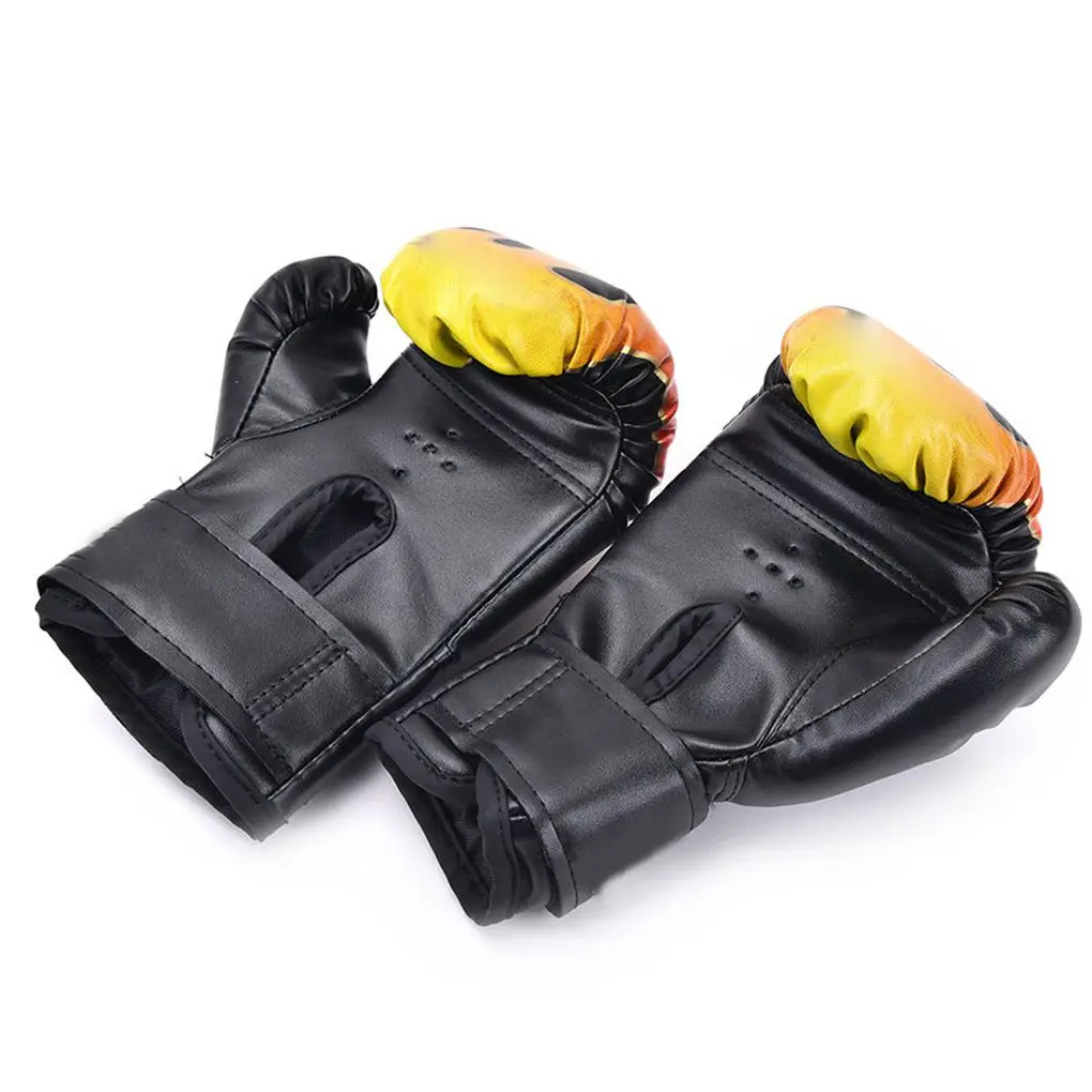 1 pár děti box rukavice děti boxovací sparing PU nastavitelný bilanční rok fitness mitts cvičit bít rukavice  modrá