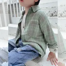 Kids Boys Shirts Autumn Long Sleeve Solid Toddler Shirts For Boys Cotton Fashion Brand Baby Boy Tops Children Shirts