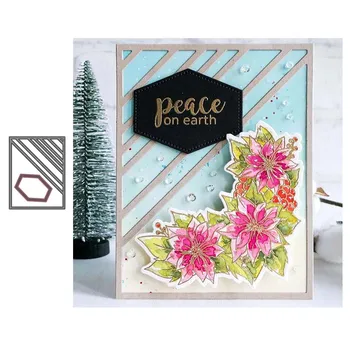 

Half striped cover die Metal Cutting Dies Scrapbooking background craft Card Making Embossing Rectangular Pattern new