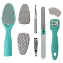 8 в 1 съемный педикюр Rasps мозолей сменный жесткий пилочка для ног триммер для удаления омертвевшей кожи маникюрный набор