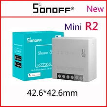 Sonoff – mini commutateur Wifi intelligent R2, petit commutateur d'éclairage bidirectionnel, télécommande, fonctionne avec Alexa Google Home eWeLink
